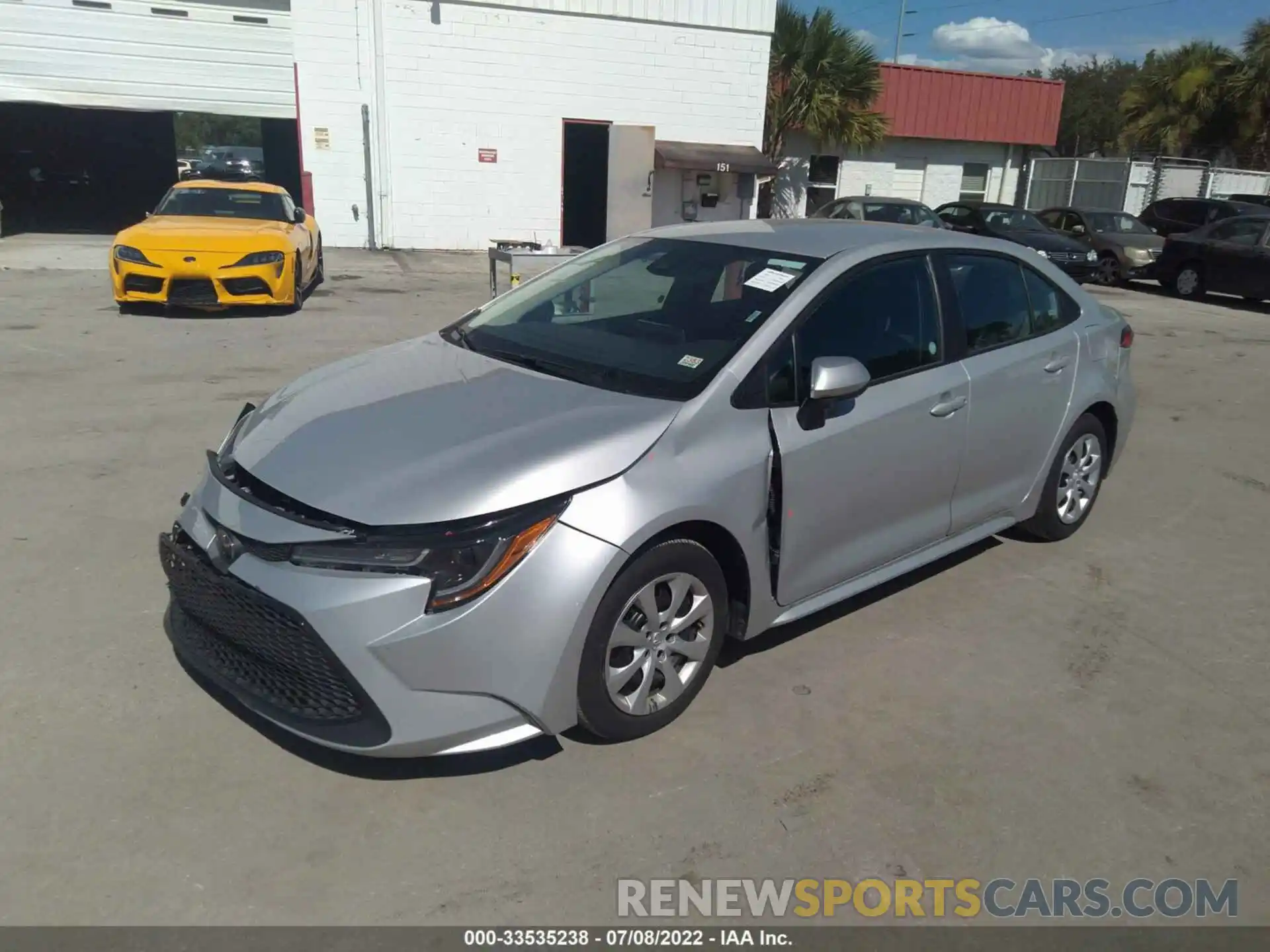 2 Photograph of a damaged car 5YFEPMAE4MP245513 TOYOTA COROLLA 2021