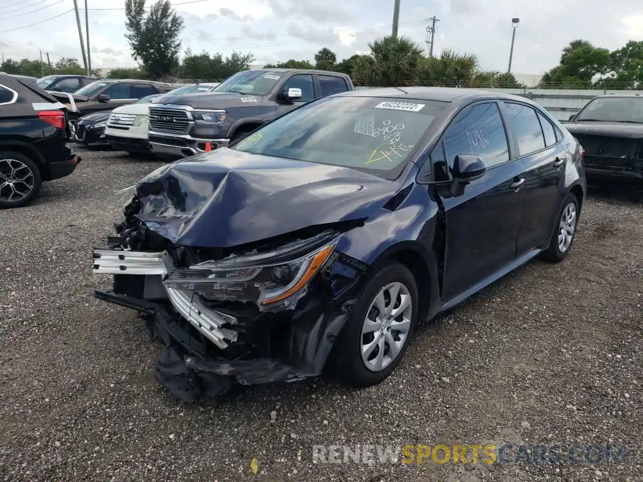 2 Photograph of a damaged car 5YFEPMAE4MP248900 TOYOTA COROLLA 2021