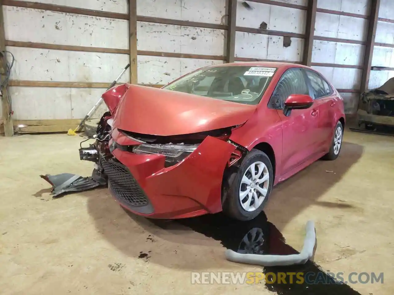 2 Photograph of a damaged car 5YFEPMAE4MP250873 TOYOTA COROLLA 2021