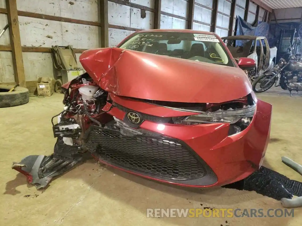 9 Photograph of a damaged car 5YFEPMAE4MP250873 TOYOTA COROLLA 2021