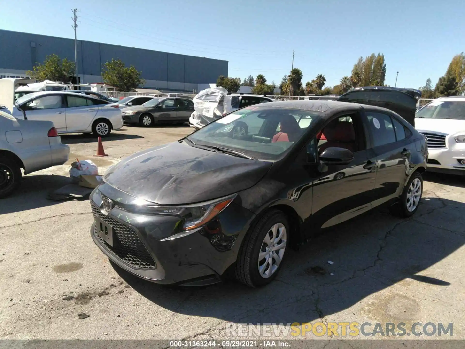 2 Photograph of a damaged car 5YFEPMAE4MP258326 TOYOTA COROLLA 2021