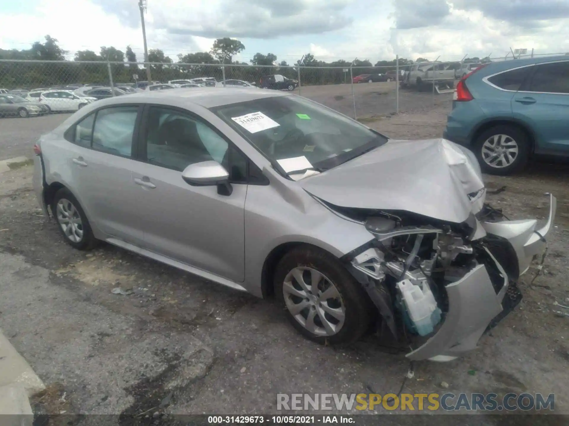 1 Photograph of a damaged car 5YFEPMAE4MP260593 TOYOTA COROLLA 2021