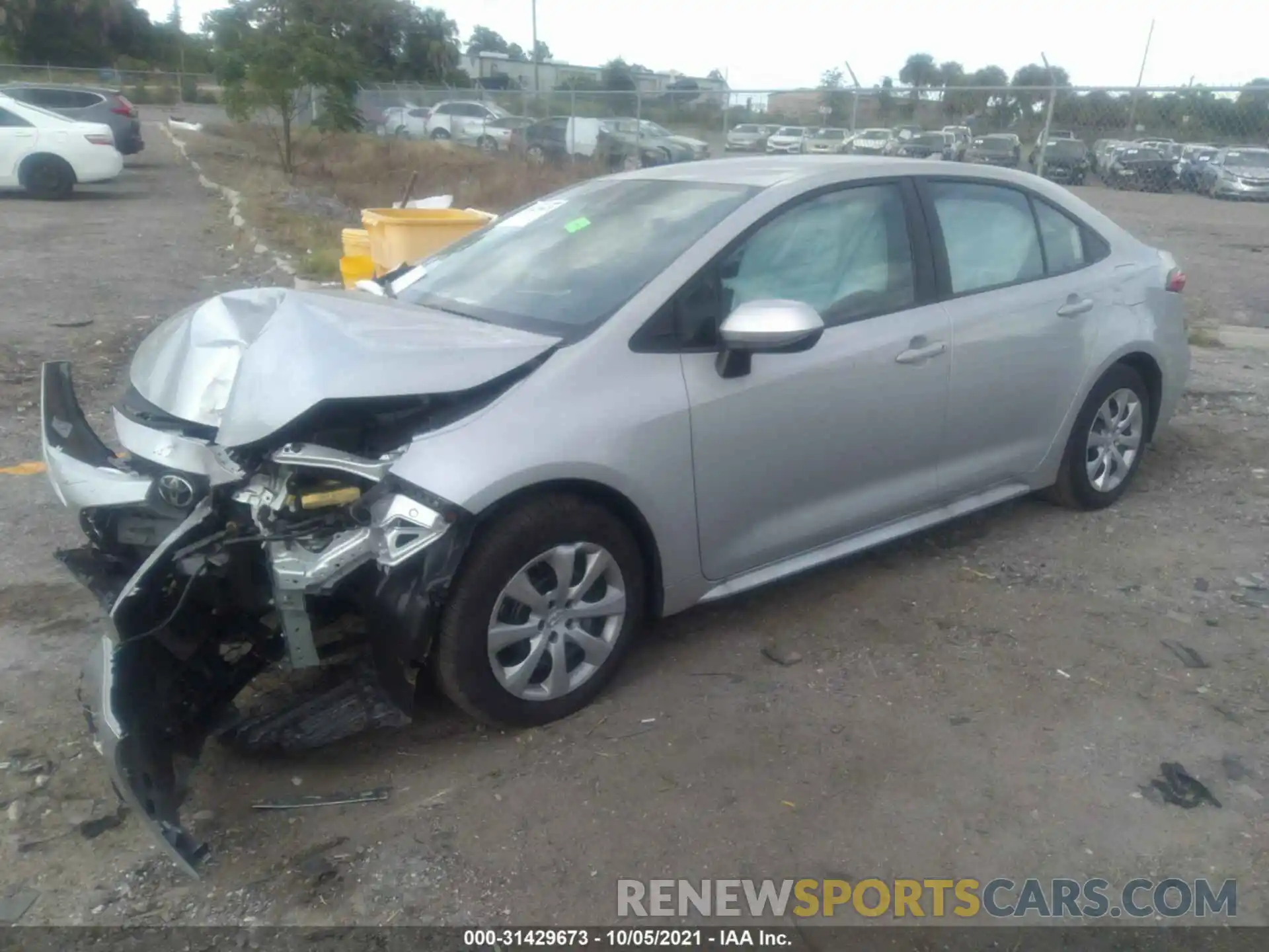 2 Photograph of a damaged car 5YFEPMAE4MP260593 TOYOTA COROLLA 2021