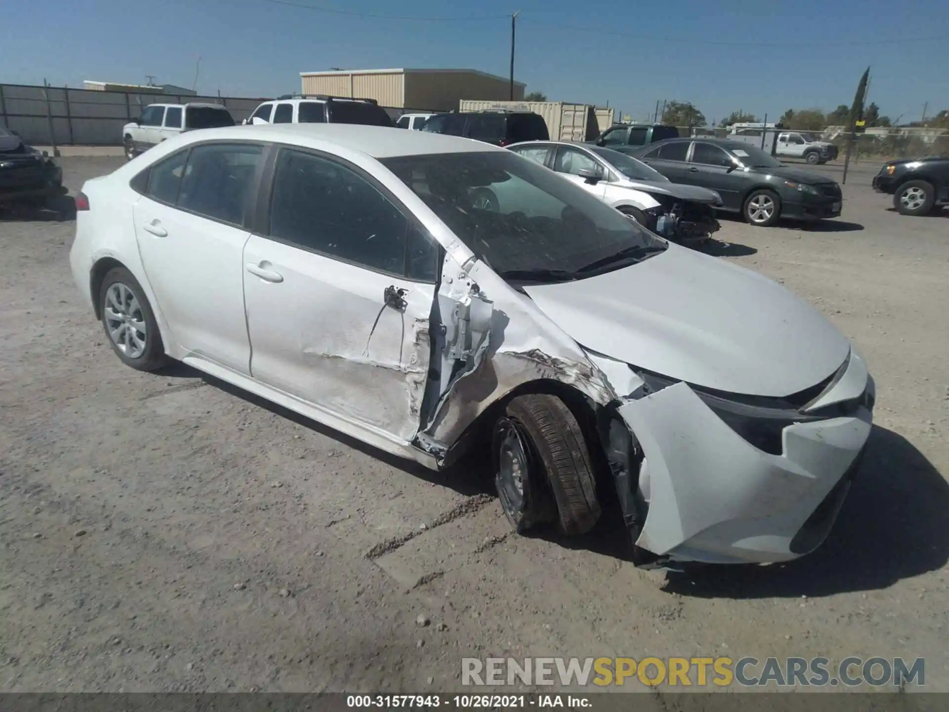 1 Photograph of a damaged car 5YFEPMAE4MP263087 TOYOTA COROLLA 2021