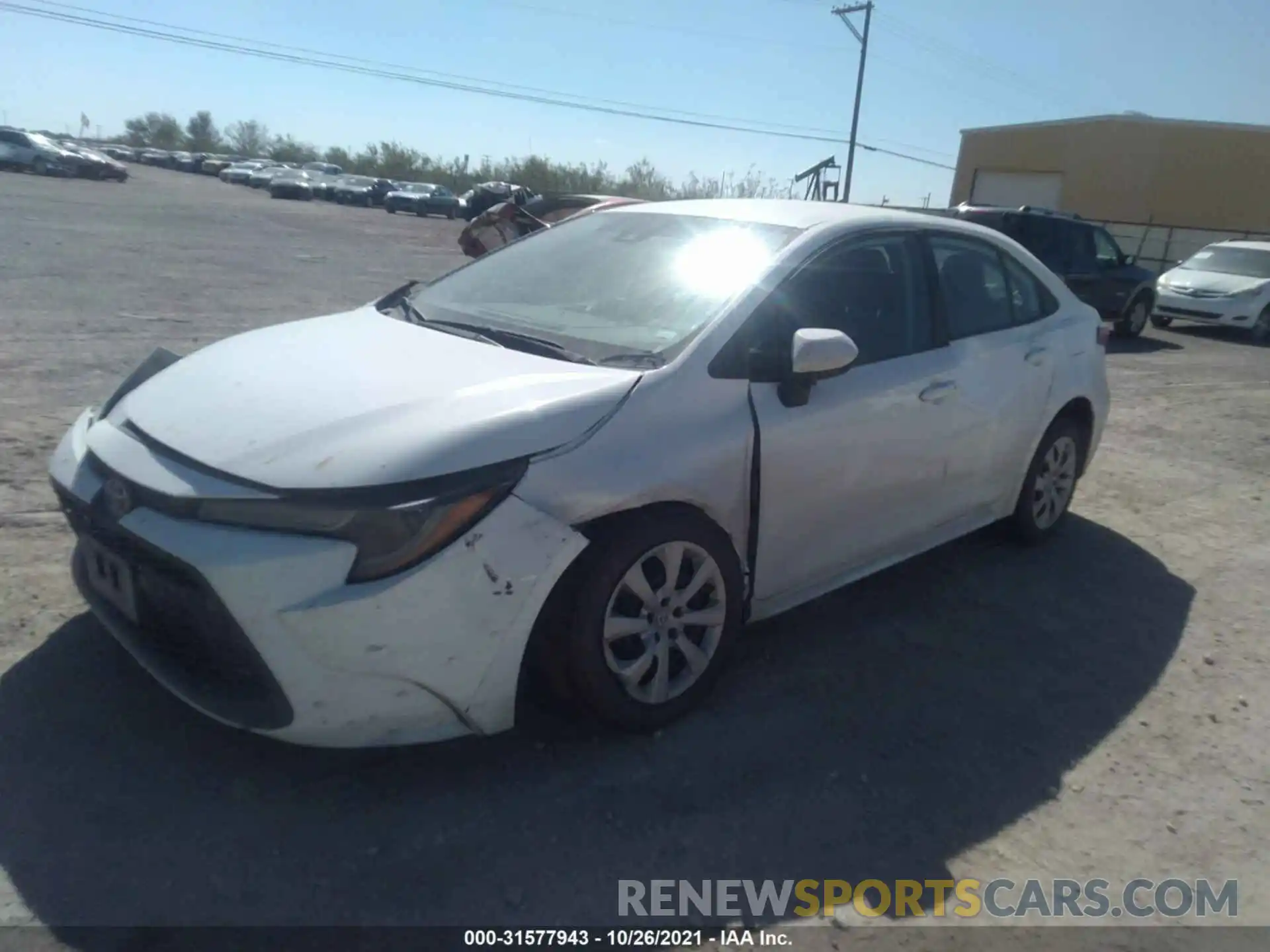 2 Photograph of a damaged car 5YFEPMAE4MP263087 TOYOTA COROLLA 2021