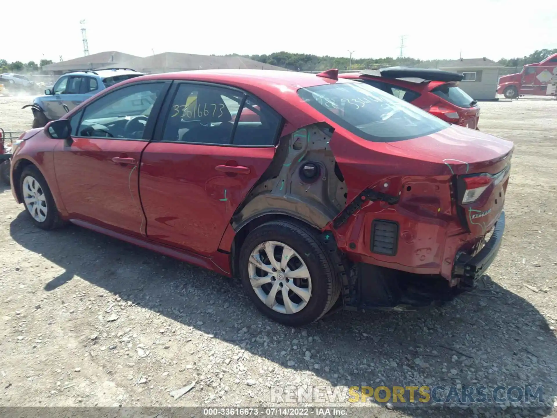 3 Photograph of a damaged car 5YFEPMAE5MP160549 TOYOTA COROLLA 2021