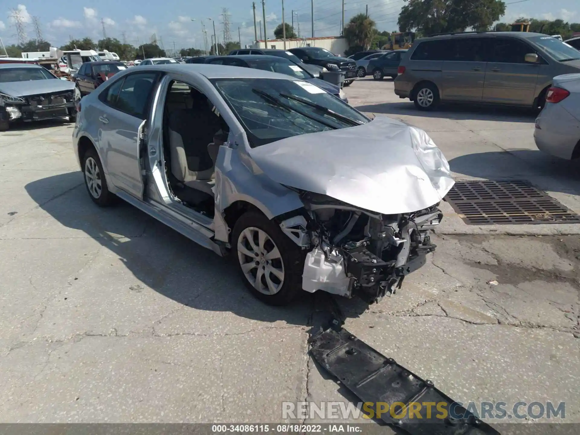 1 Photograph of a damaged car 5YFEPMAE5MP168053 TOYOTA COROLLA 2021