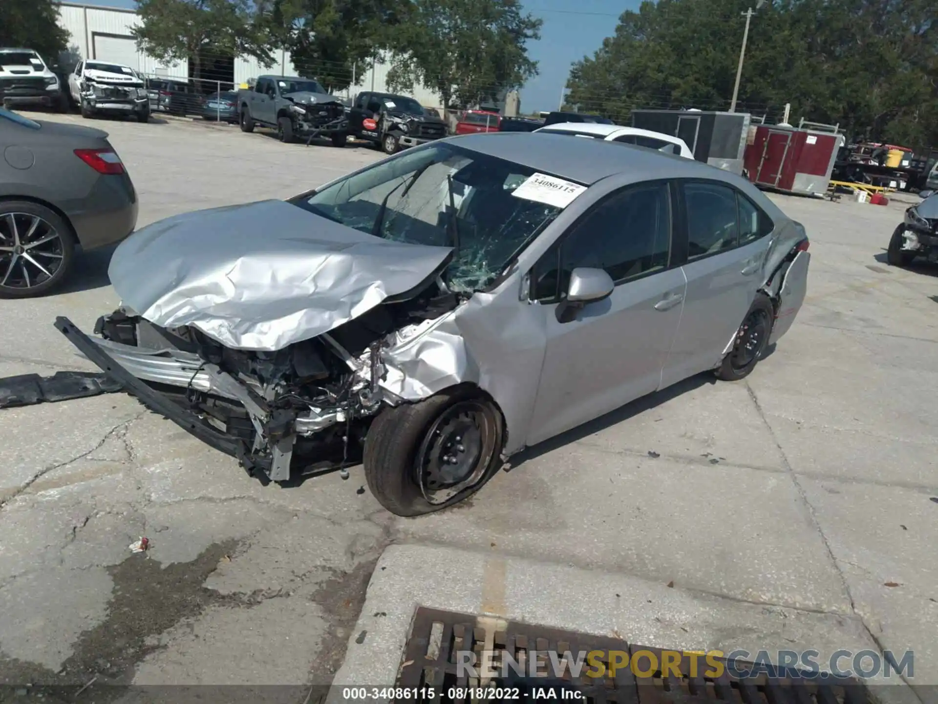 2 Photograph of a damaged car 5YFEPMAE5MP168053 TOYOTA COROLLA 2021