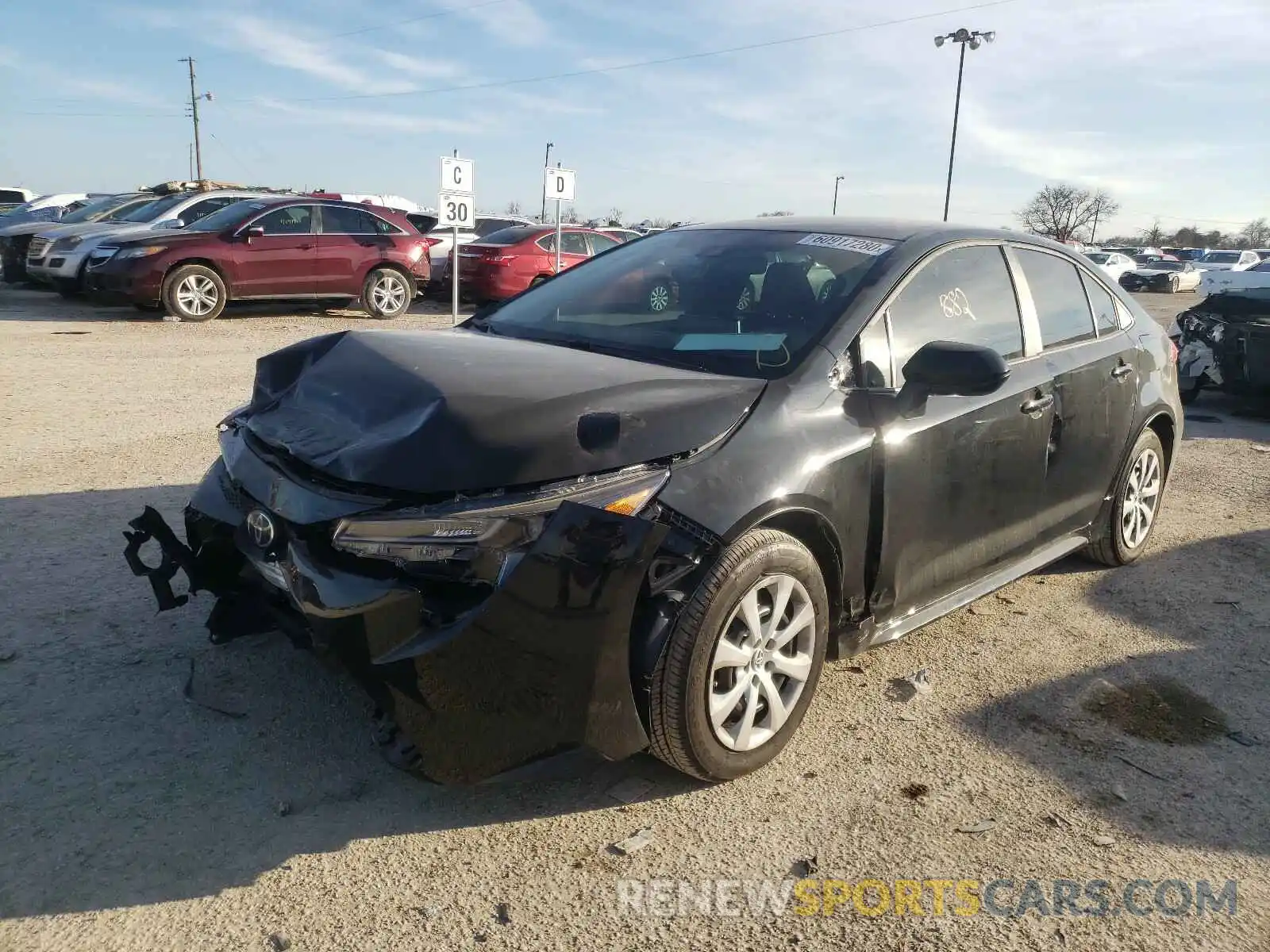 2 Photograph of a damaged car 5YFEPMAE5MP171342 TOYOTA COROLLA 2021