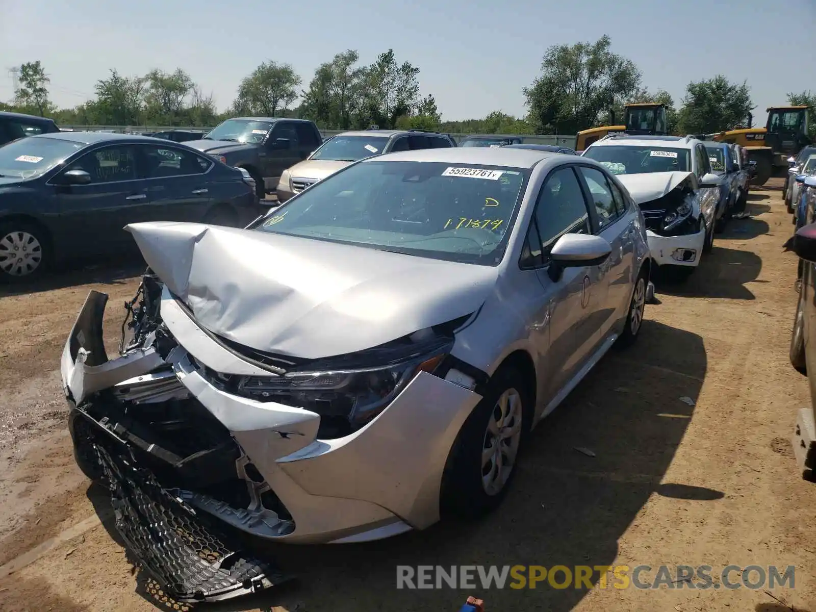 2 Photograph of a damaged car 5YFEPMAE5MP171874 TOYOTA COROLLA 2021