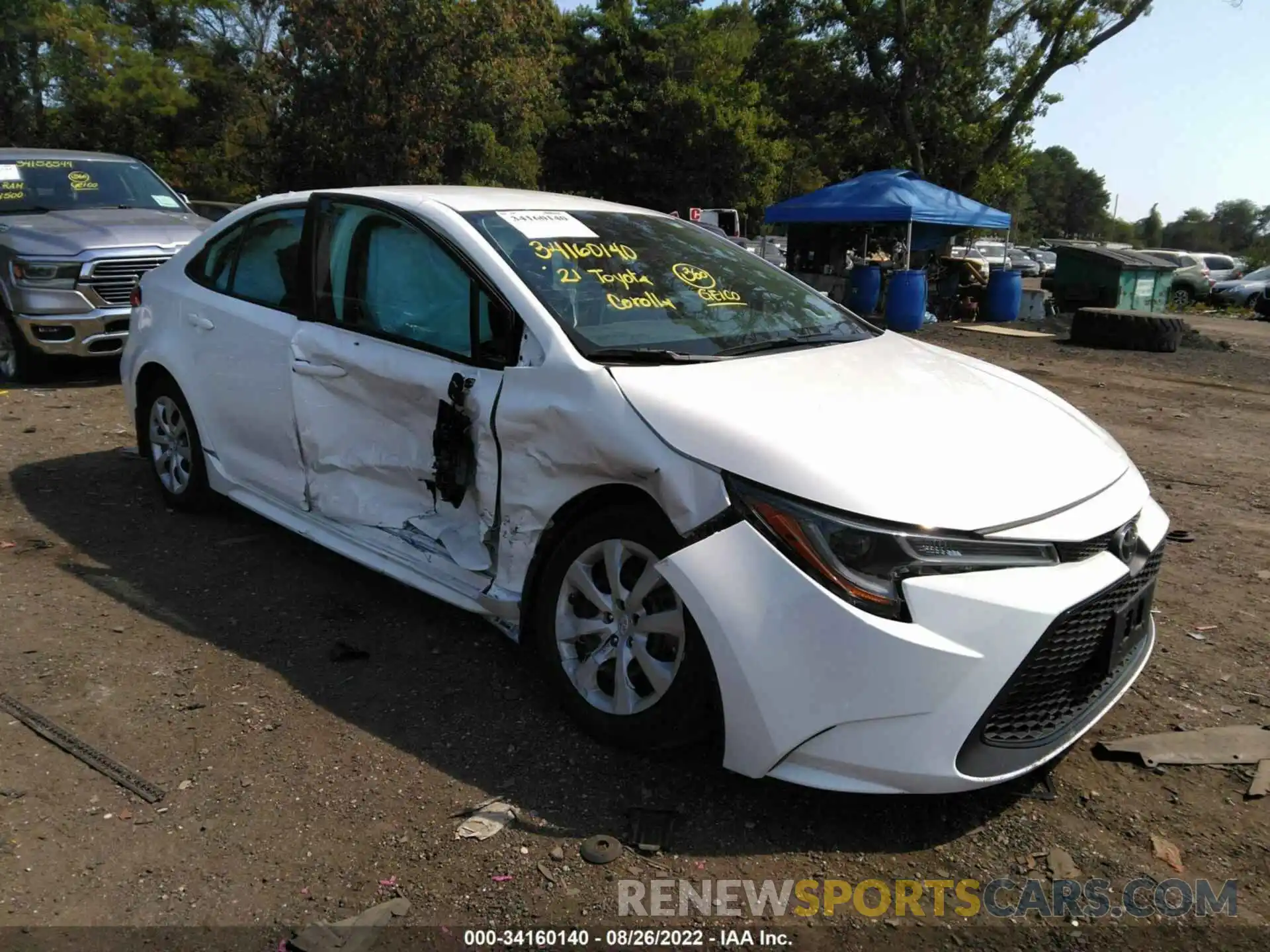 1 Photograph of a damaged car 5YFEPMAE5MP172426 TOYOTA COROLLA 2021