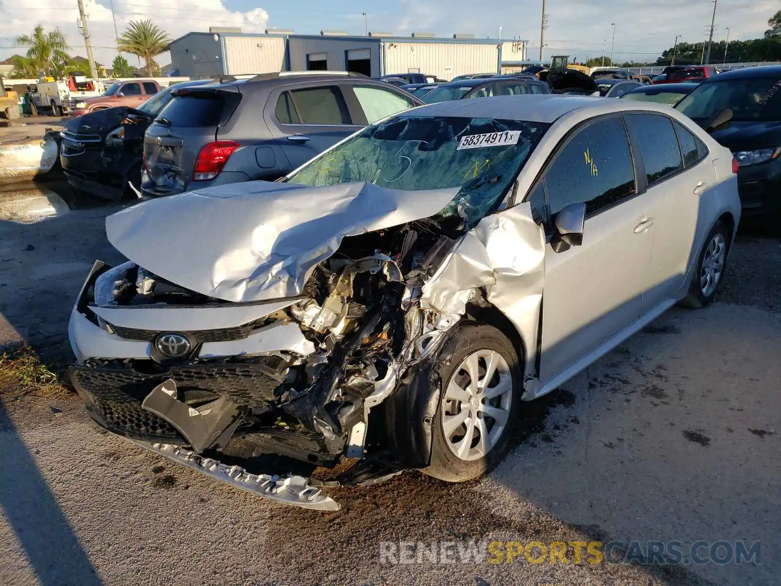 2 Photograph of a damaged car 5YFEPMAE5MP173298 TOYOTA COROLLA 2021