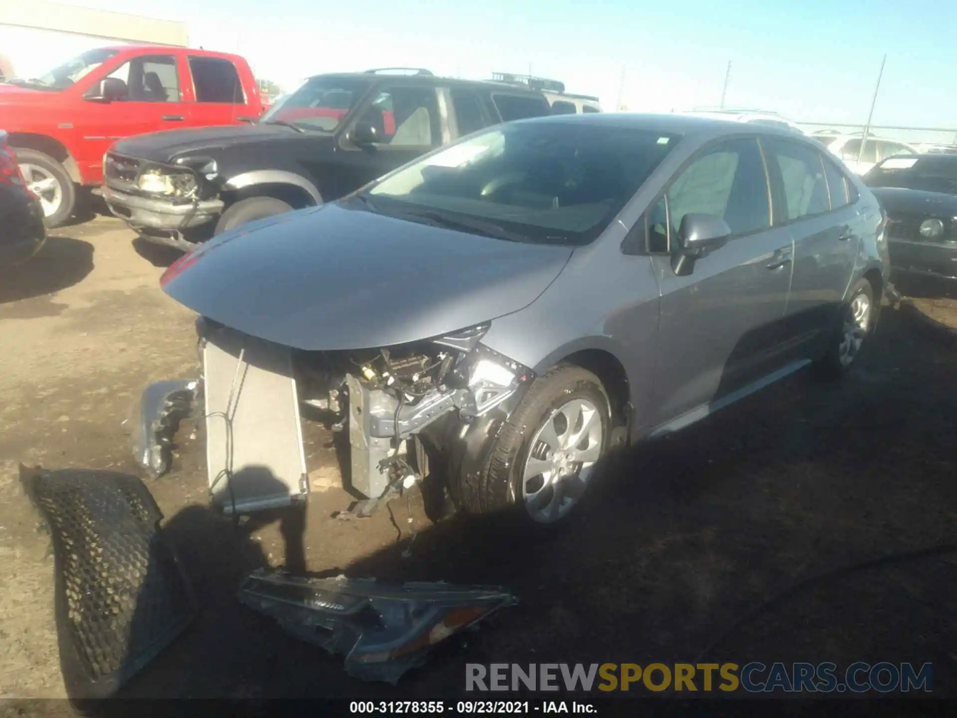 2 Photograph of a damaged car 5YFEPMAE5MP174564 TOYOTA COROLLA 2021