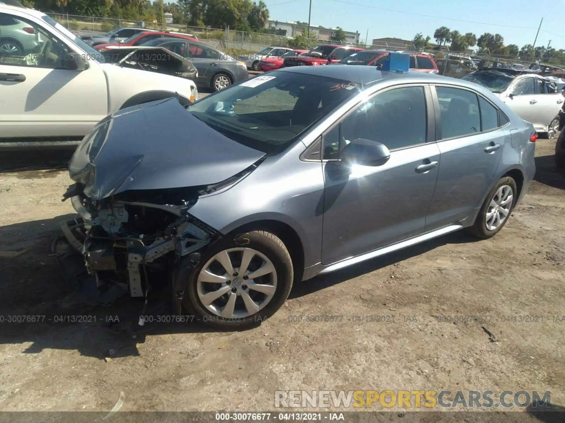 2 Photograph of a damaged car 5YFEPMAE5MP175374 TOYOTA COROLLA 2021