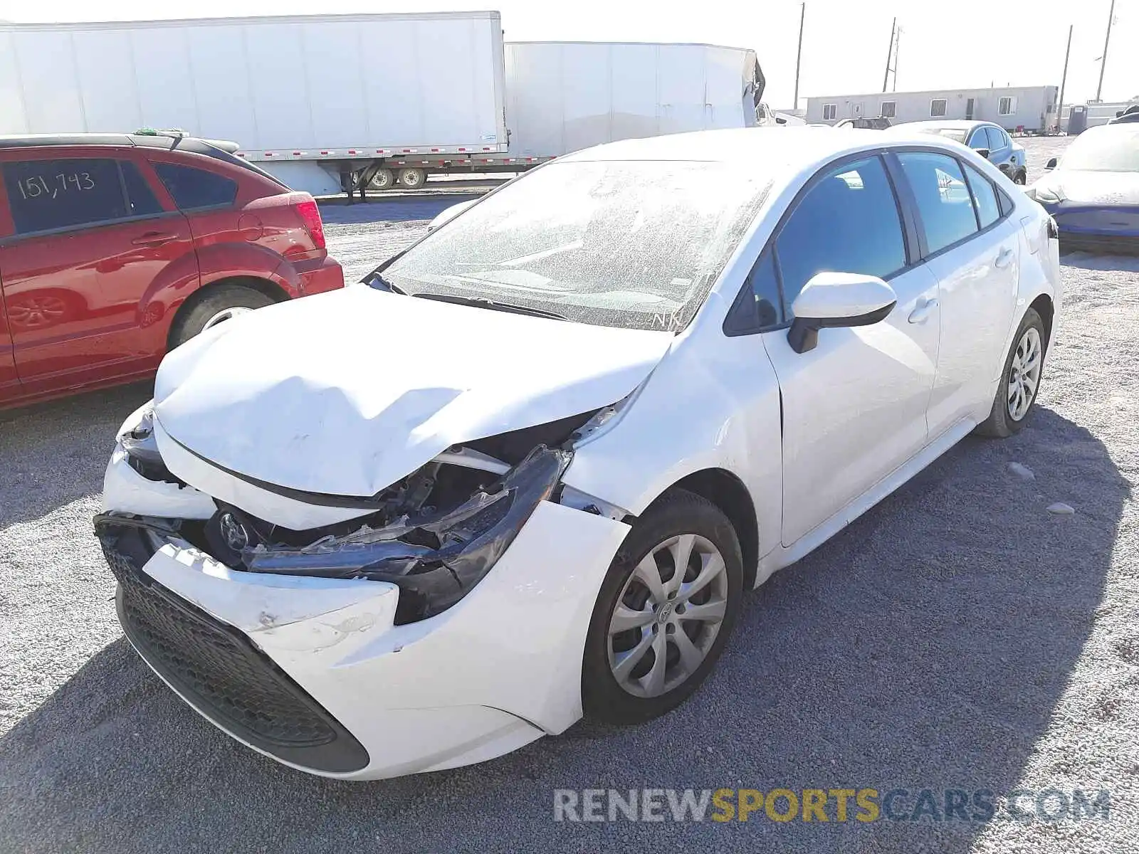 2 Photograph of a damaged car 5YFEPMAE5MP180915 TOYOTA COROLLA 2021