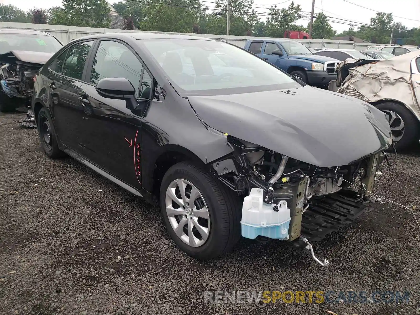 1 Photograph of a damaged car 5YFEPMAE5MP183930 TOYOTA COROLLA 2021