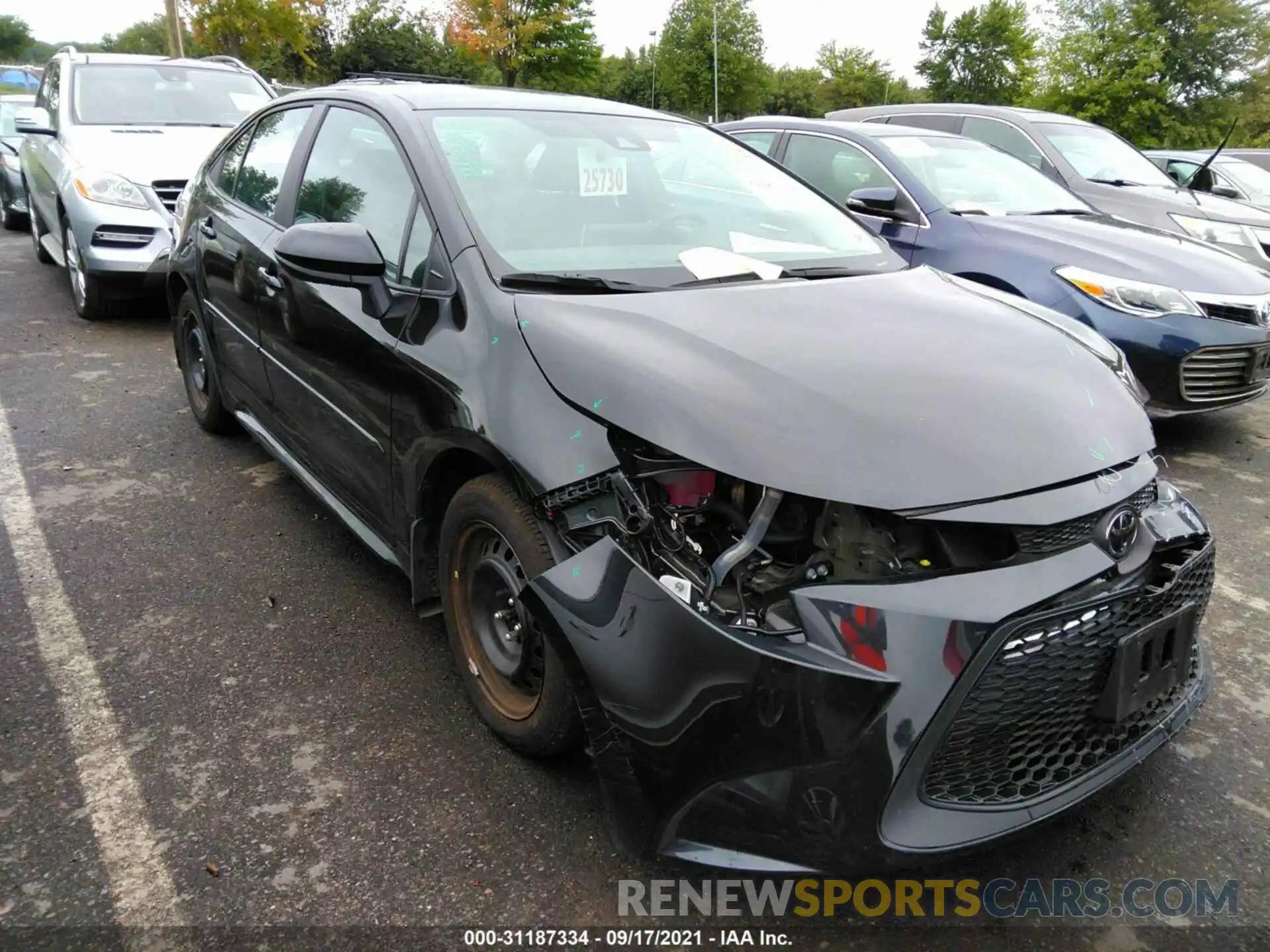 1 Photograph of a damaged car 5YFEPMAE5MP184088 TOYOTA COROLLA 2021