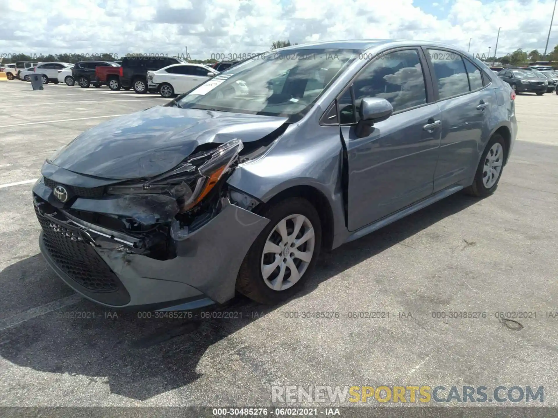 2 Photograph of a damaged car 5YFEPMAE5MP185144 TOYOTA COROLLA 2021