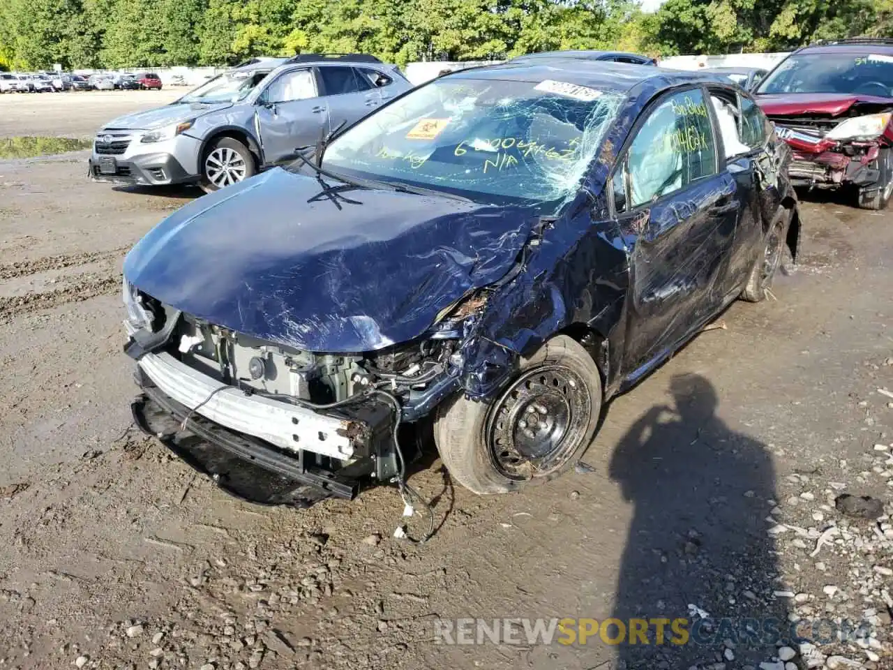 2 Photograph of a damaged car 5YFEPMAE5MP189355 TOYOTA COROLLA 2021