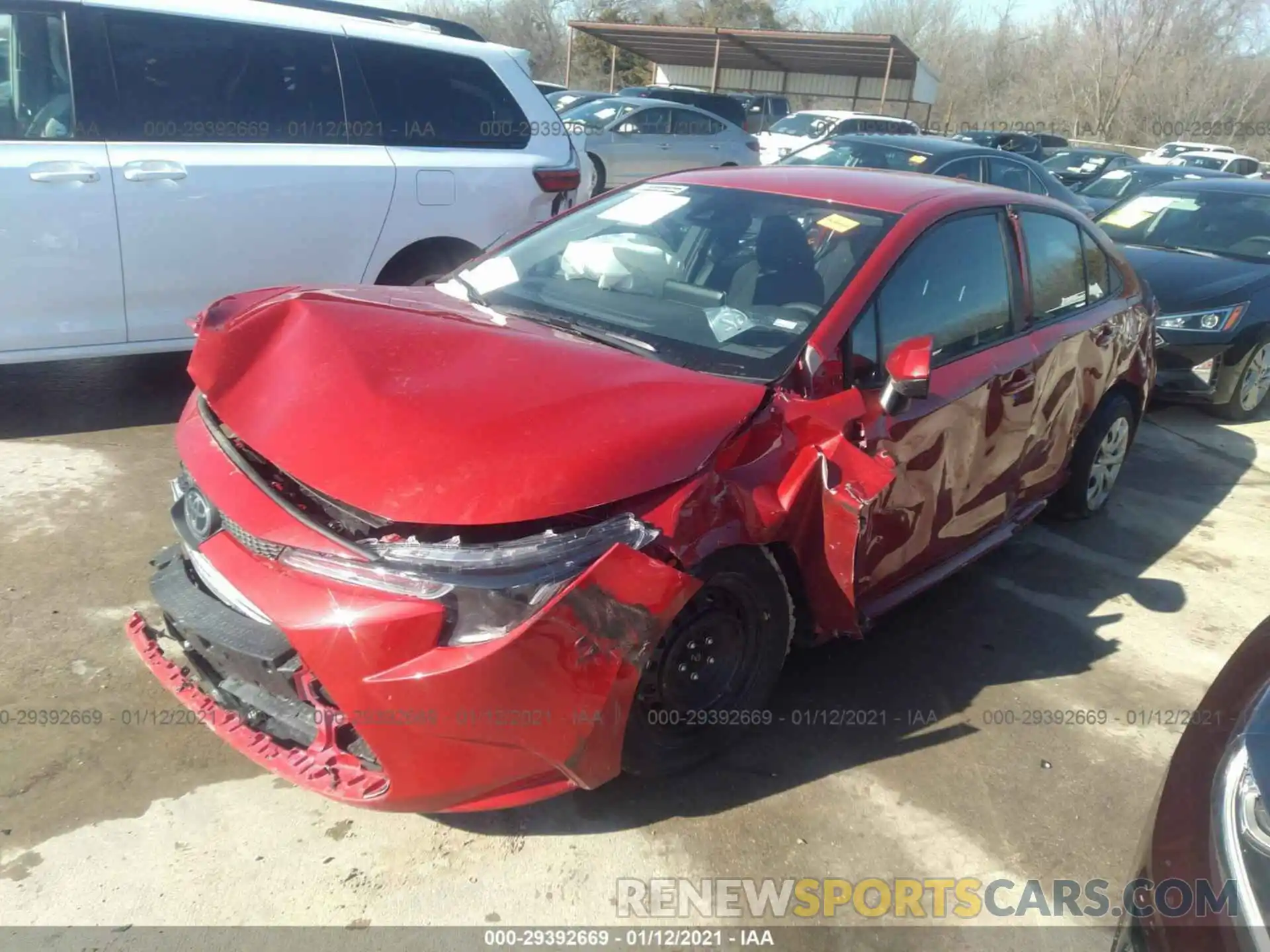 2 Photograph of a damaged car 5YFEPMAE5MP189937 TOYOTA COROLLA 2021