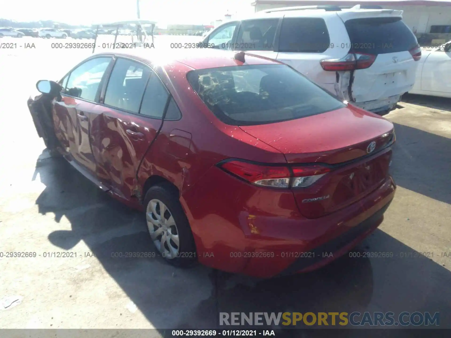 3 Photograph of a damaged car 5YFEPMAE5MP189937 TOYOTA COROLLA 2021