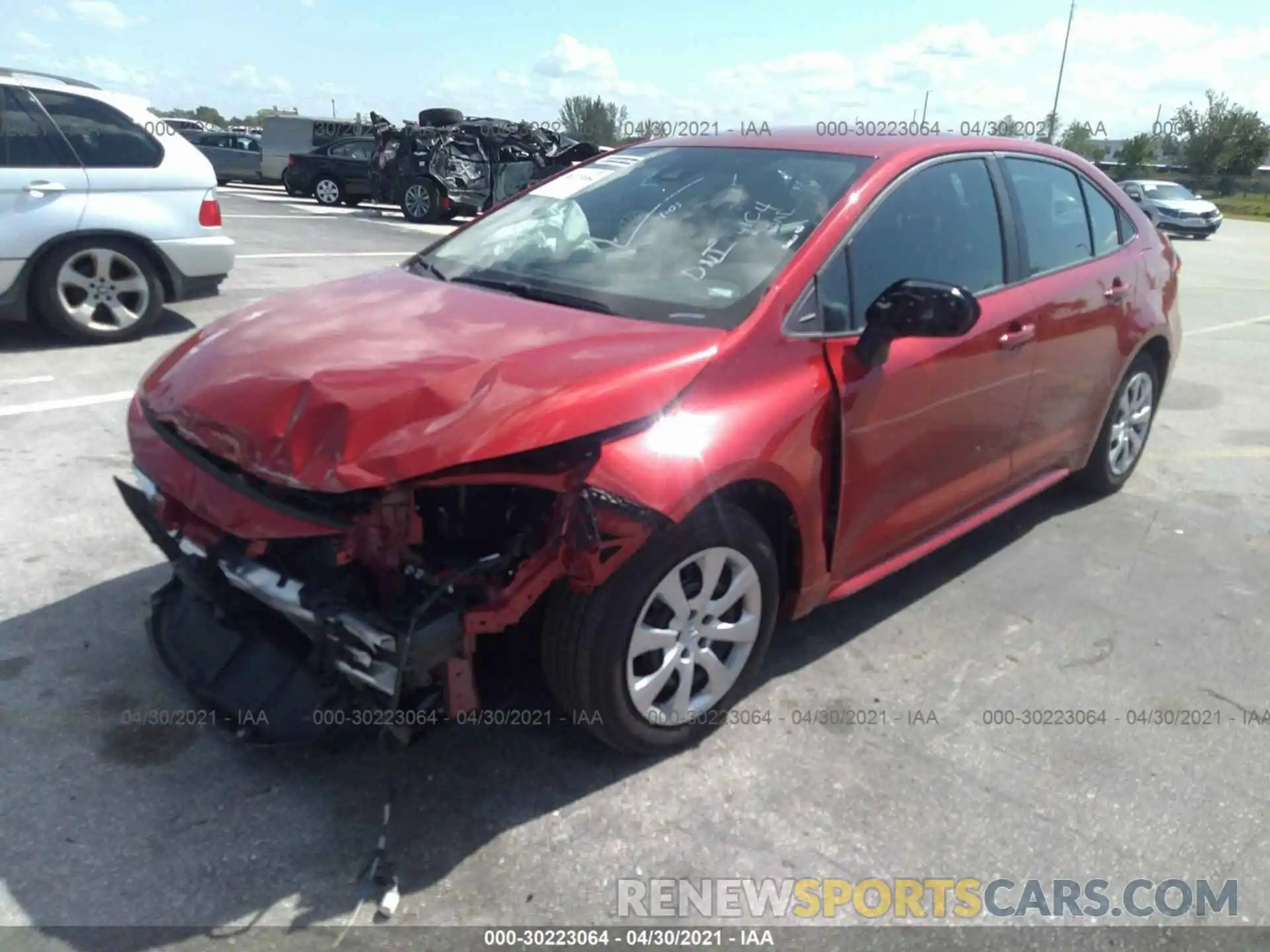 2 Photograph of a damaged car 5YFEPMAE5MP190344 TOYOTA COROLLA 2021