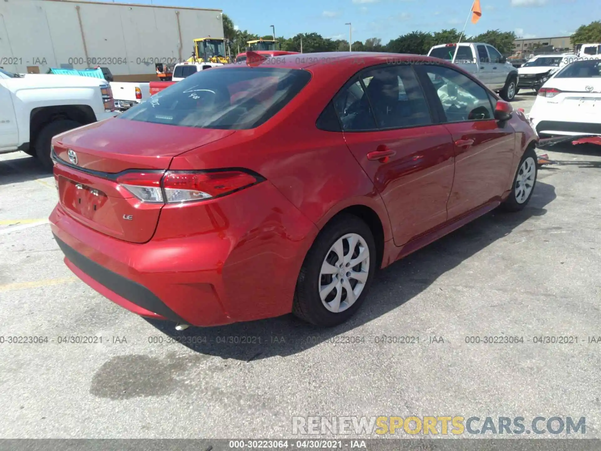 4 Photograph of a damaged car 5YFEPMAE5MP190344 TOYOTA COROLLA 2021