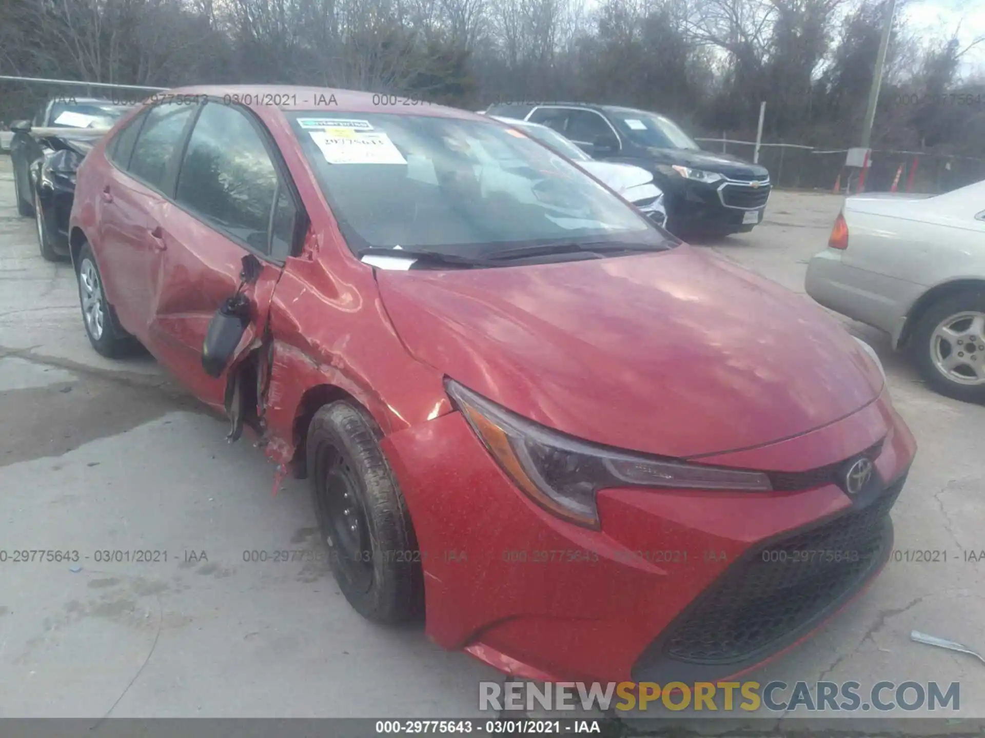 1 Photograph of a damaged car 5YFEPMAE5MP190876 TOYOTA COROLLA 2021