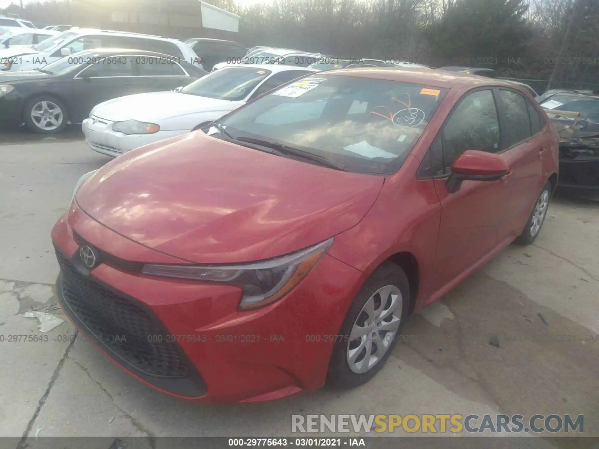 2 Photograph of a damaged car 5YFEPMAE5MP190876 TOYOTA COROLLA 2021