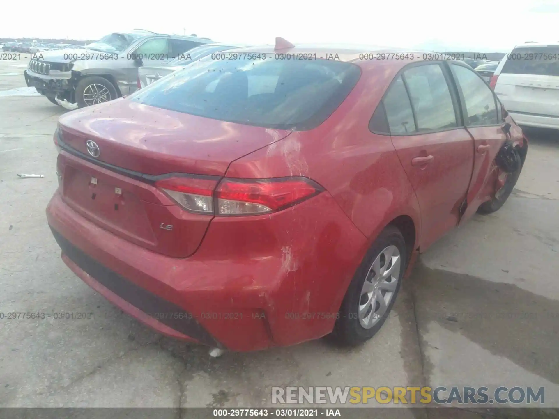 4 Photograph of a damaged car 5YFEPMAE5MP190876 TOYOTA COROLLA 2021