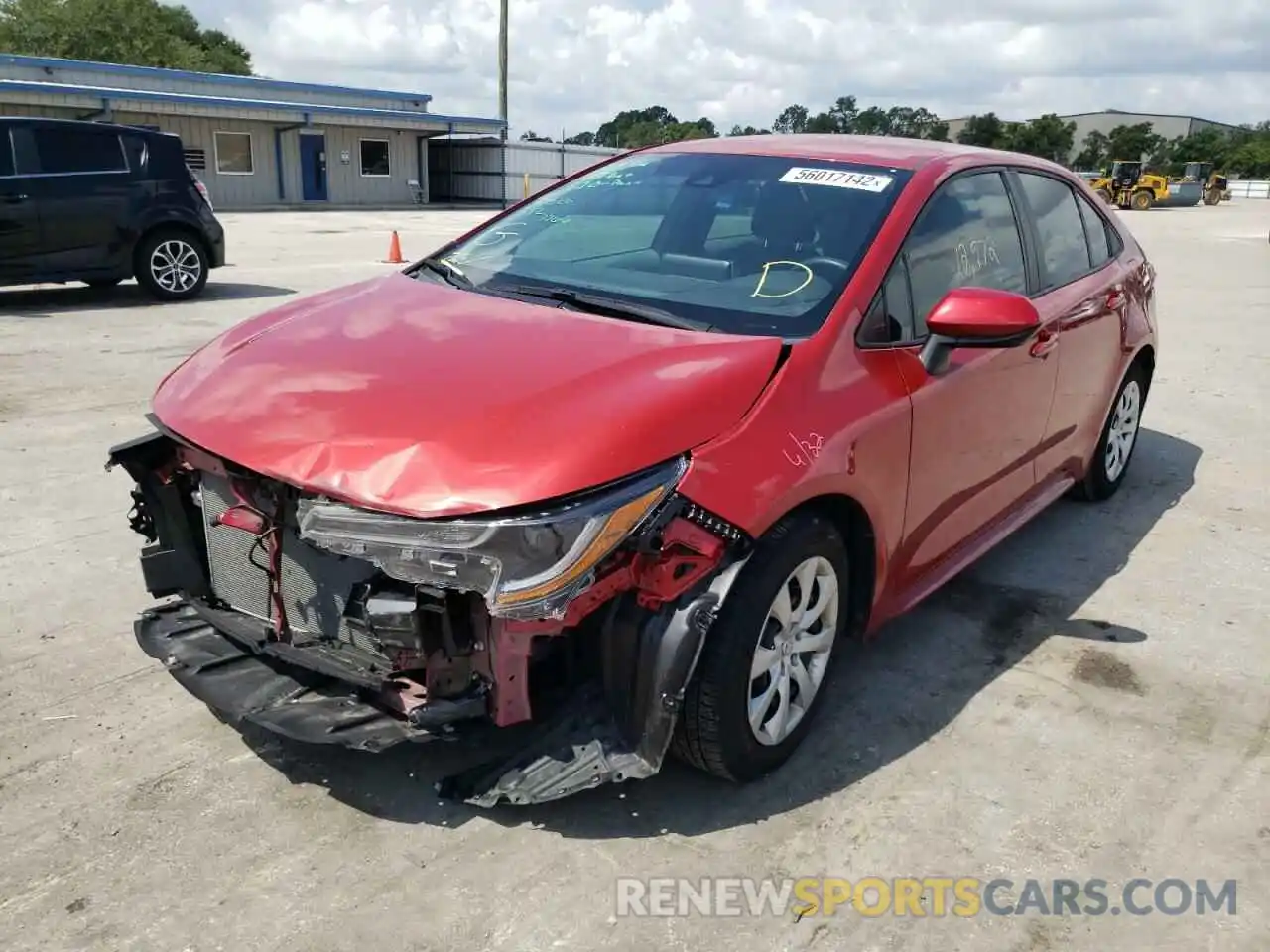 2 Photograph of a damaged car 5YFEPMAE5MP192305 TOYOTA COROLLA 2021