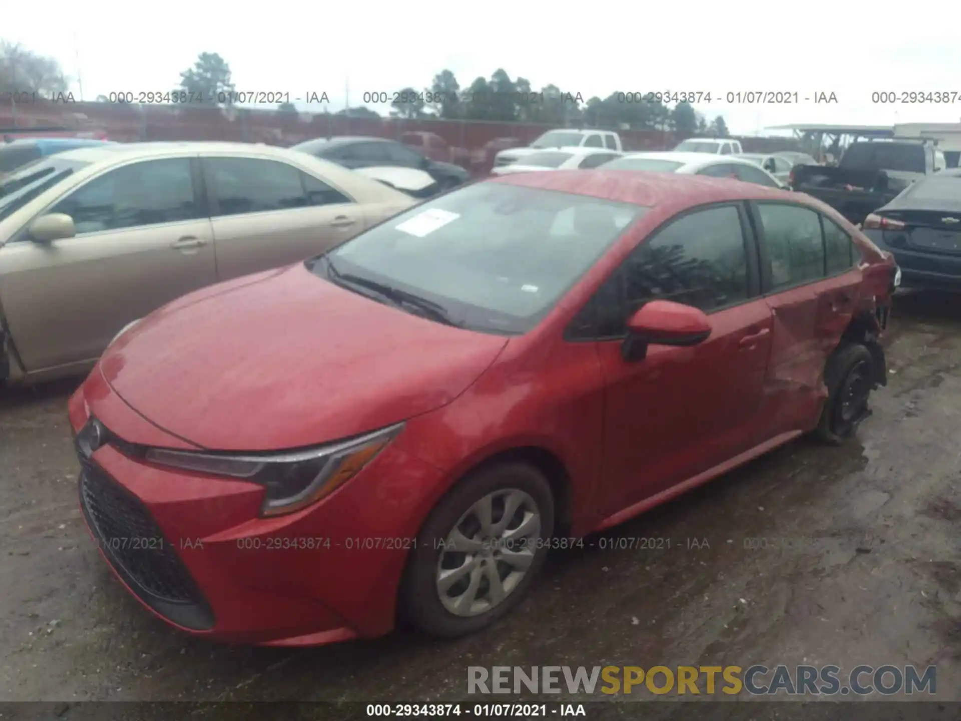 2 Photograph of a damaged car 5YFEPMAE5MP192711 TOYOTA COROLLA 2021