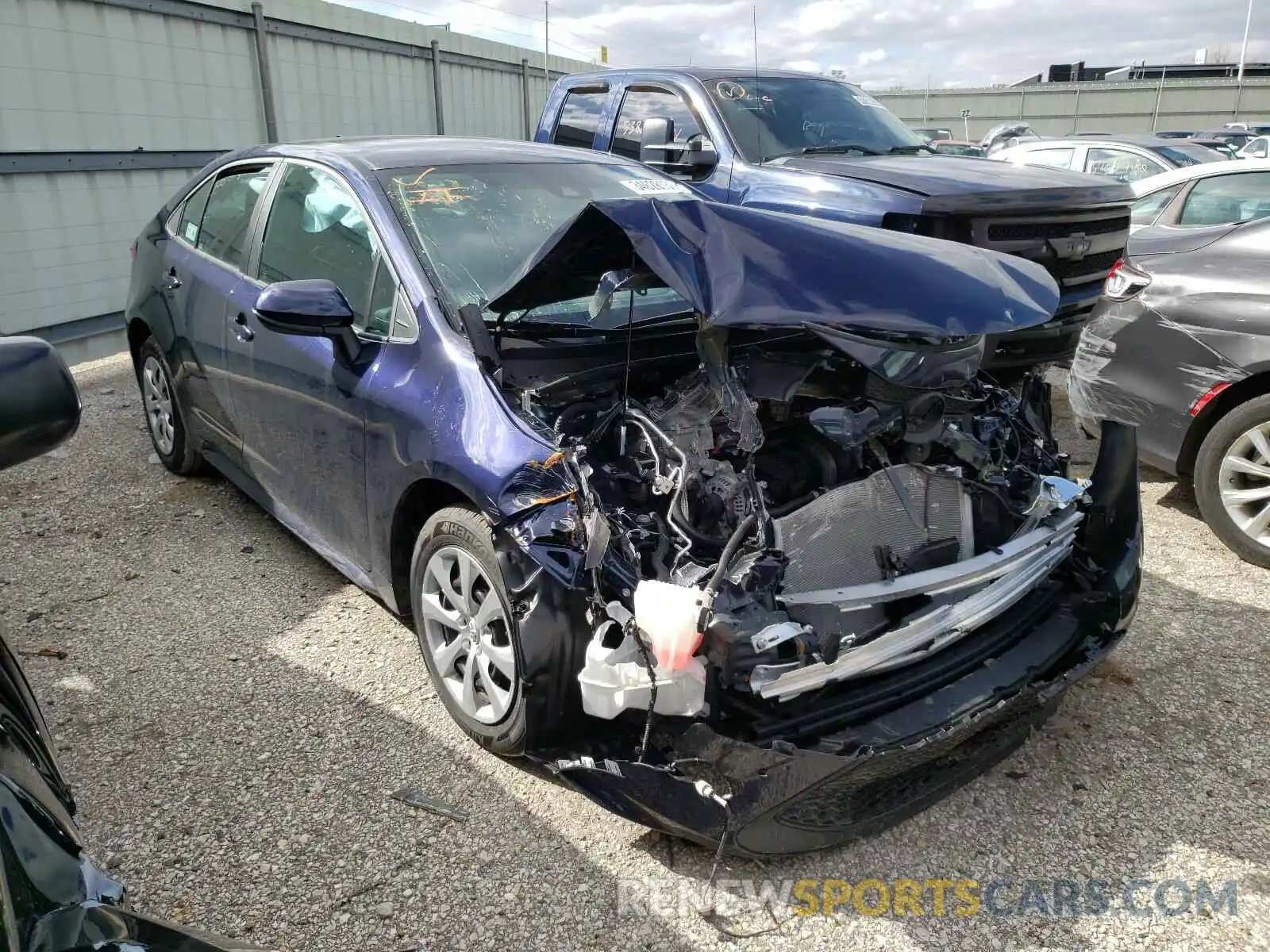 1 Фотография поврежденного автомобиля 5YFEPMAE5MP192790 TOYOTA COROLLA 2021