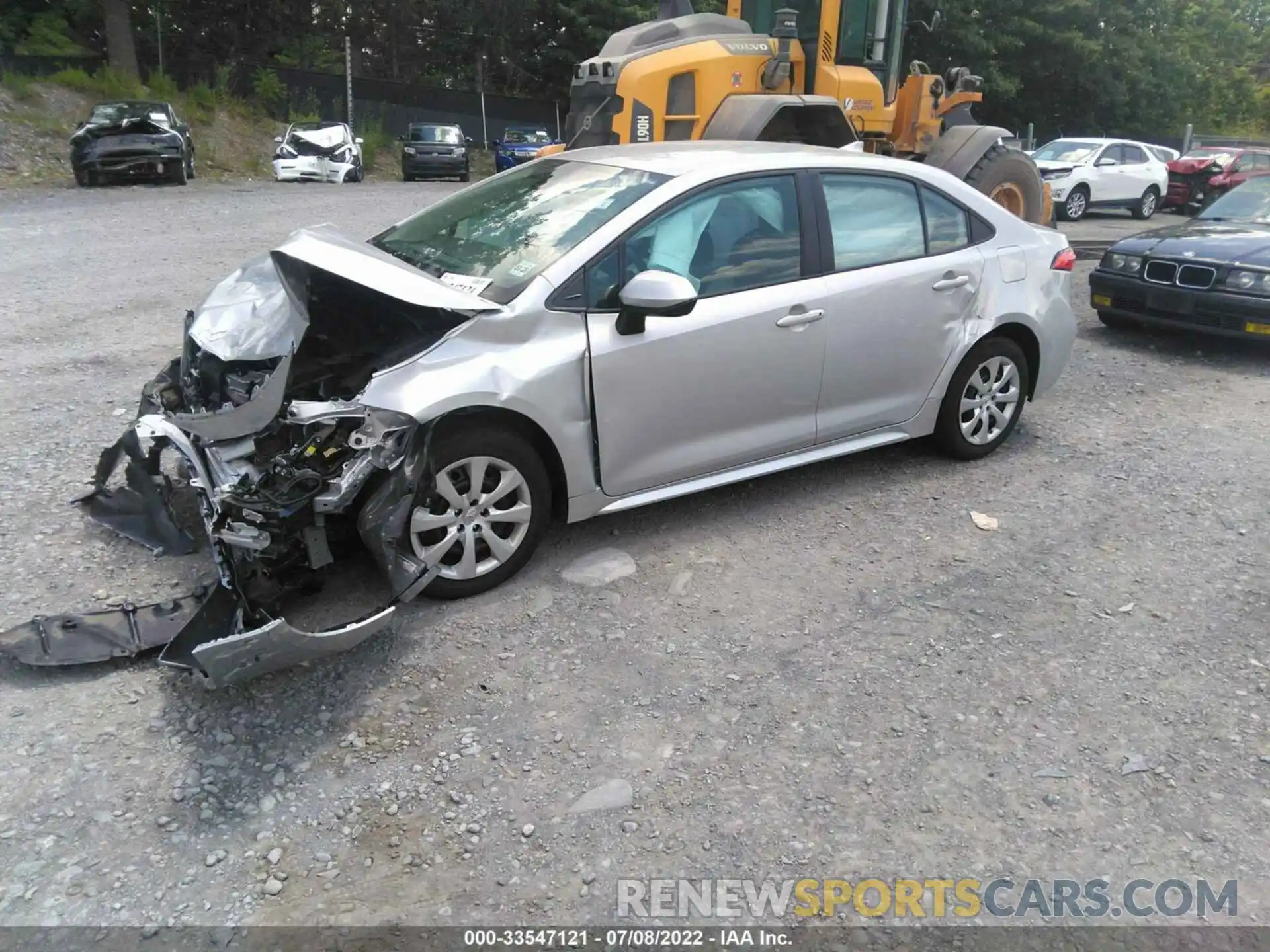 2 Photograph of a damaged car 5YFEPMAE5MP193860 TOYOTA COROLLA 2021