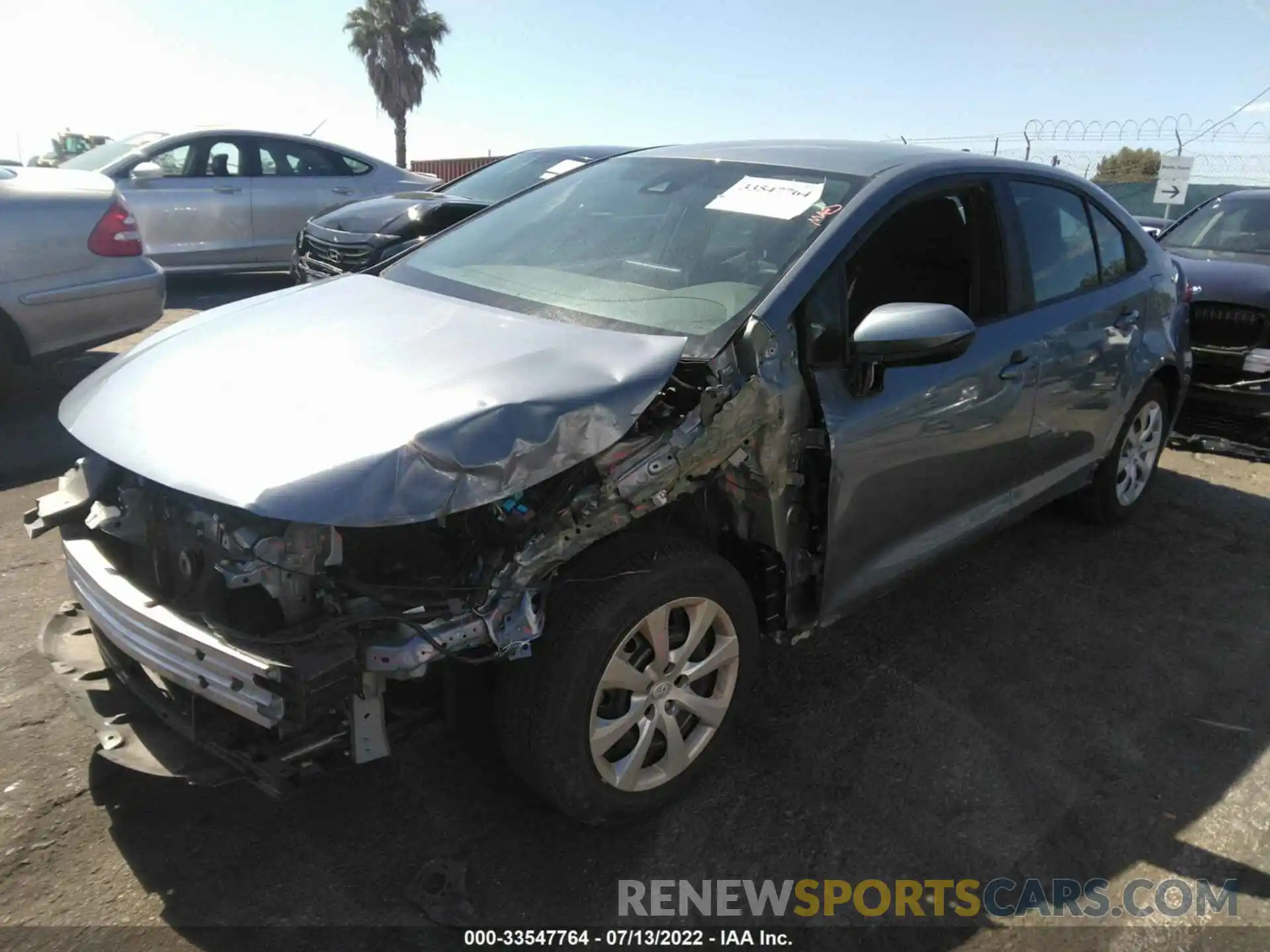 2 Photograph of a damaged car 5YFEPMAE5MP194927 TOYOTA COROLLA 2021