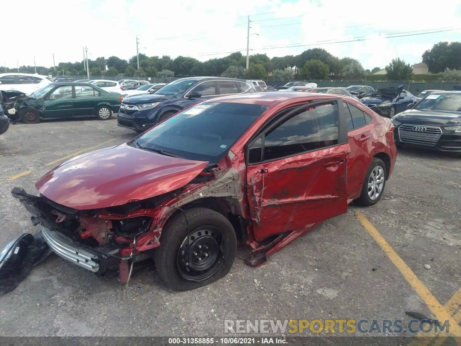 2 Photograph of a damaged car 5YFEPMAE5MP194975 TOYOTA COROLLA 2021