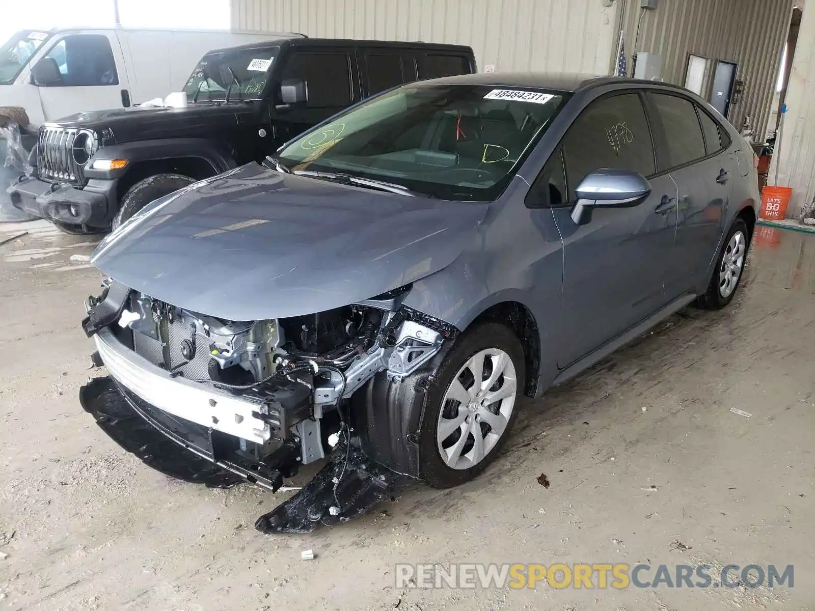 2 Photograph of a damaged car 5YFEPMAE5MP195057 TOYOTA COROLLA 2021