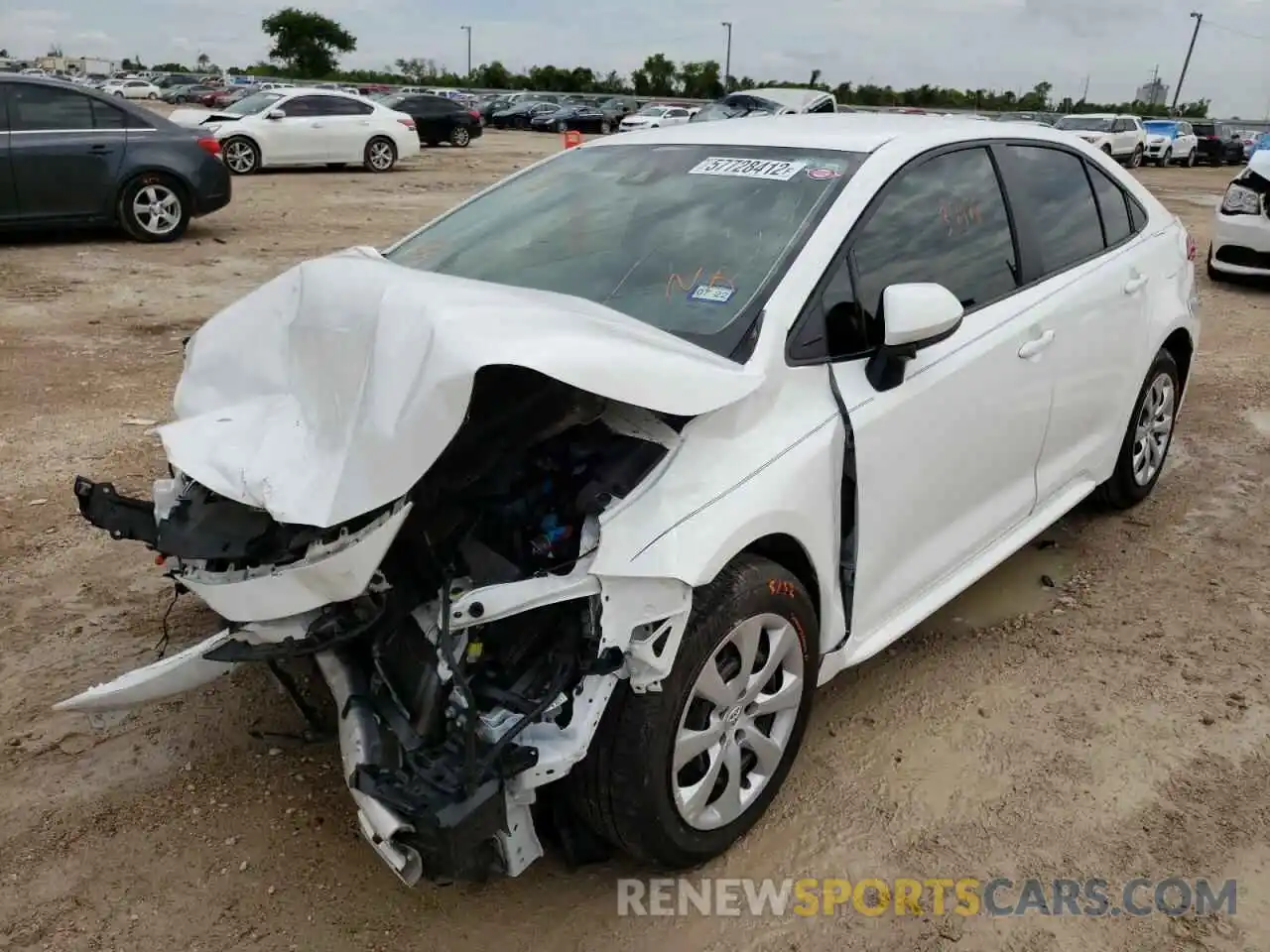 2 Photograph of a damaged car 5YFEPMAE5MP196614 TOYOTA COROLLA 2021