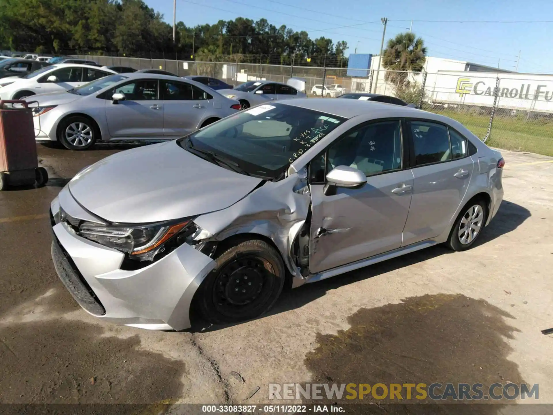 2 Photograph of a damaged car 5YFEPMAE5MP205182 TOYOTA COROLLA 2021