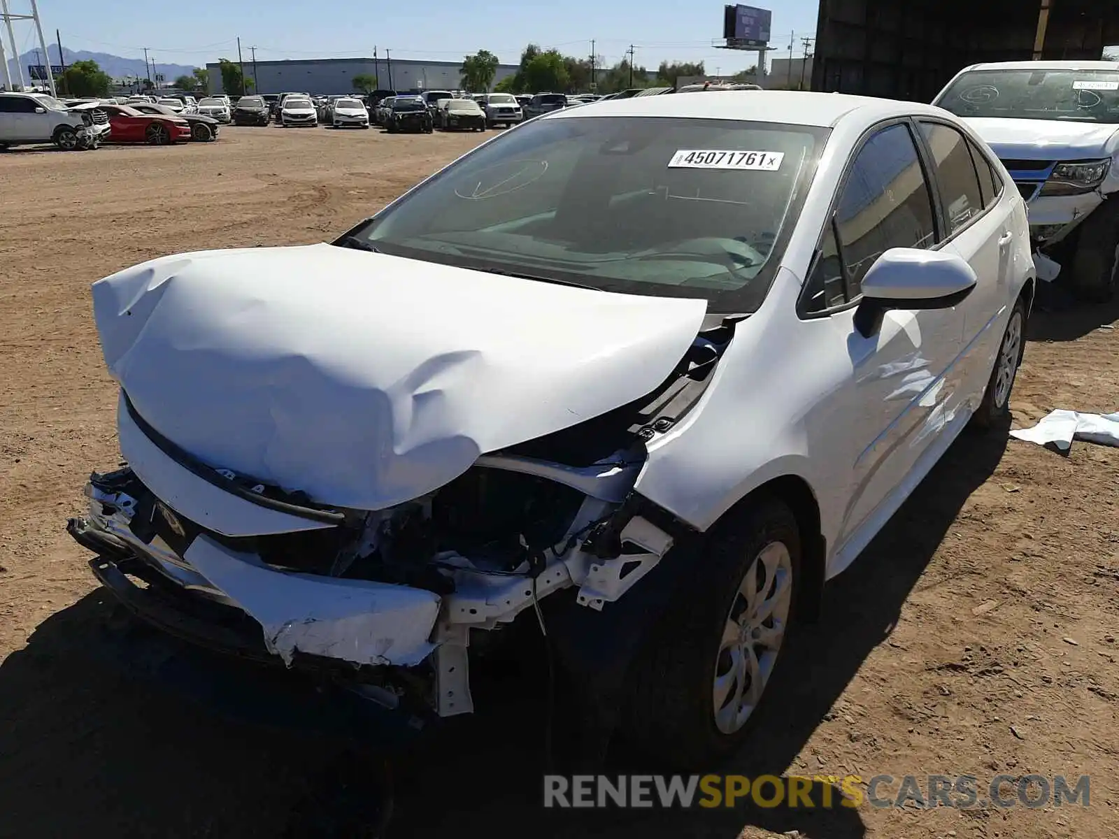 2 Photograph of a damaged car 5YFEPMAE5MP210382 TOYOTA COROLLA 2021