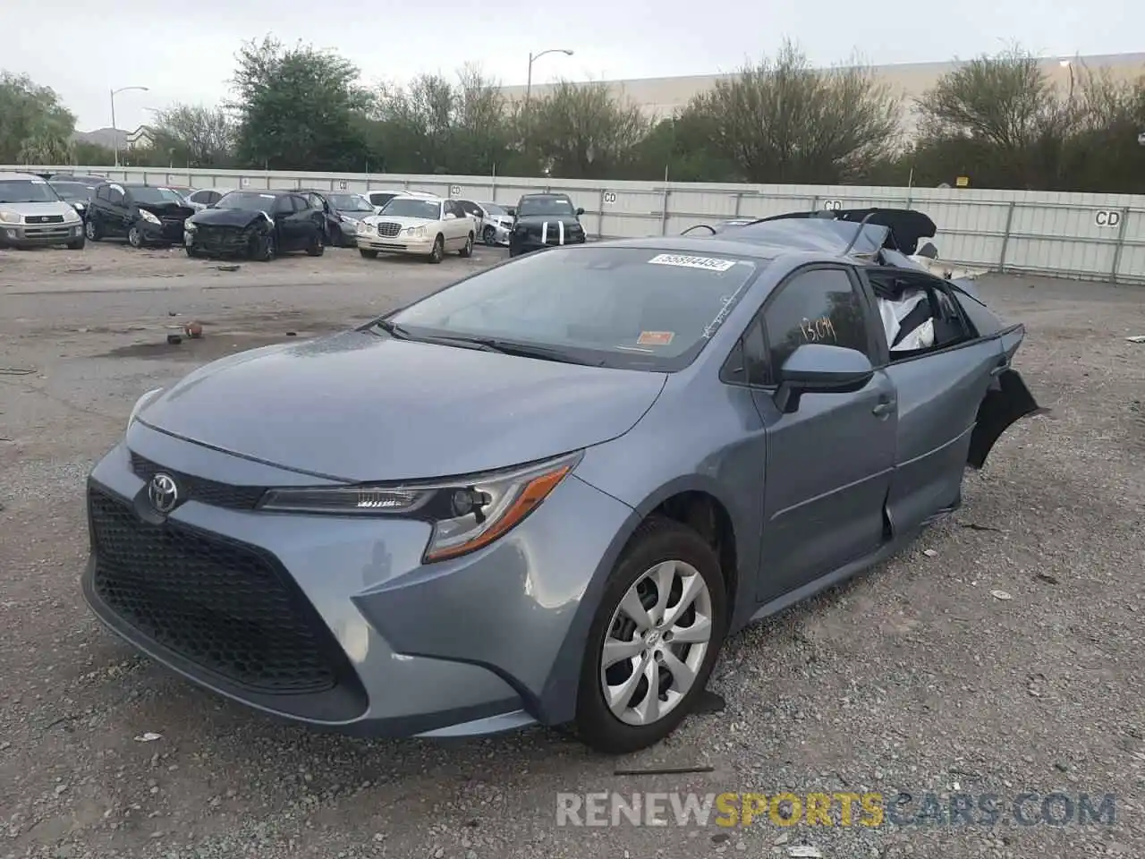 2 Photograph of a damaged car 5YFEPMAE5MP212911 TOYOTA COROLLA 2021