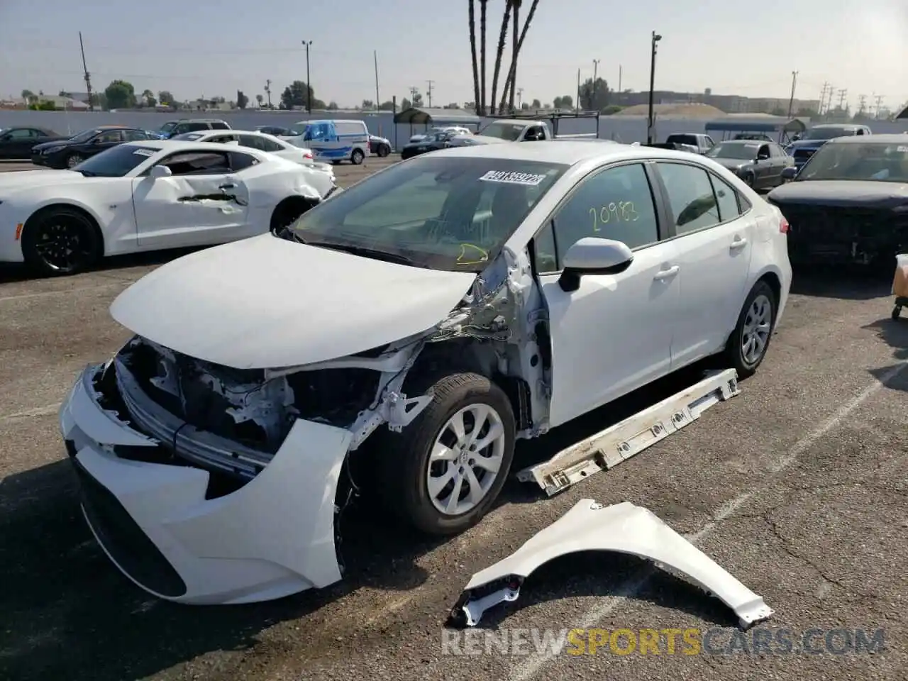 2 Photograph of a damaged car 5YFEPMAE5MP213329 TOYOTA COROLLA 2021