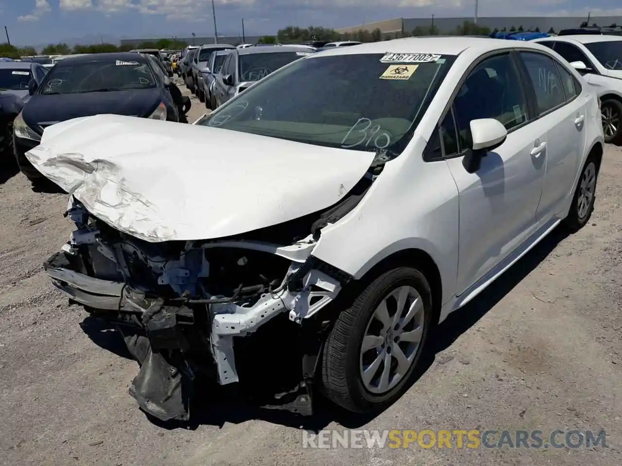 2 Photograph of a damaged car 5YFEPMAE5MP213802 TOYOTA COROLLA 2021