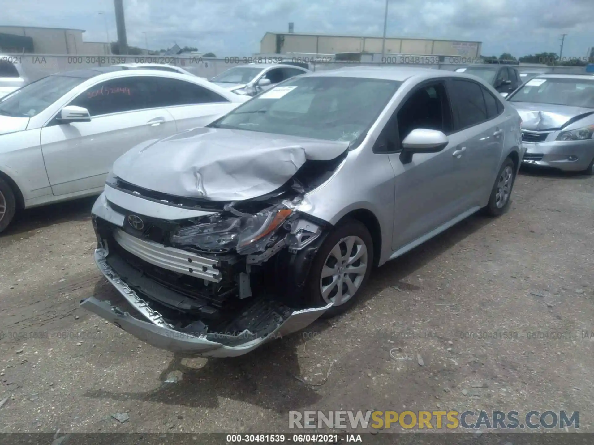 2 Photograph of a damaged car 5YFEPMAE5MP214206 TOYOTA COROLLA 2021