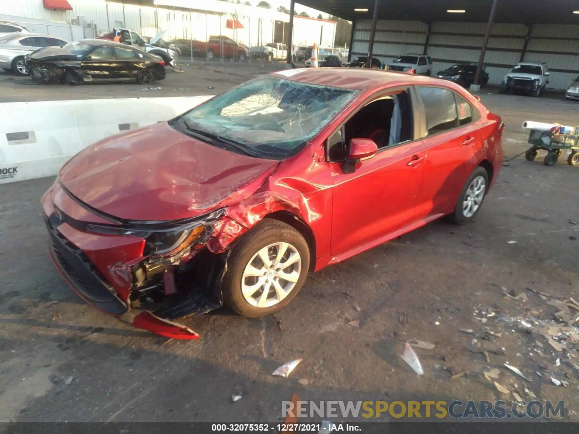 2 Photograph of a damaged car 5YFEPMAE5MP214447 TOYOTA COROLLA 2021