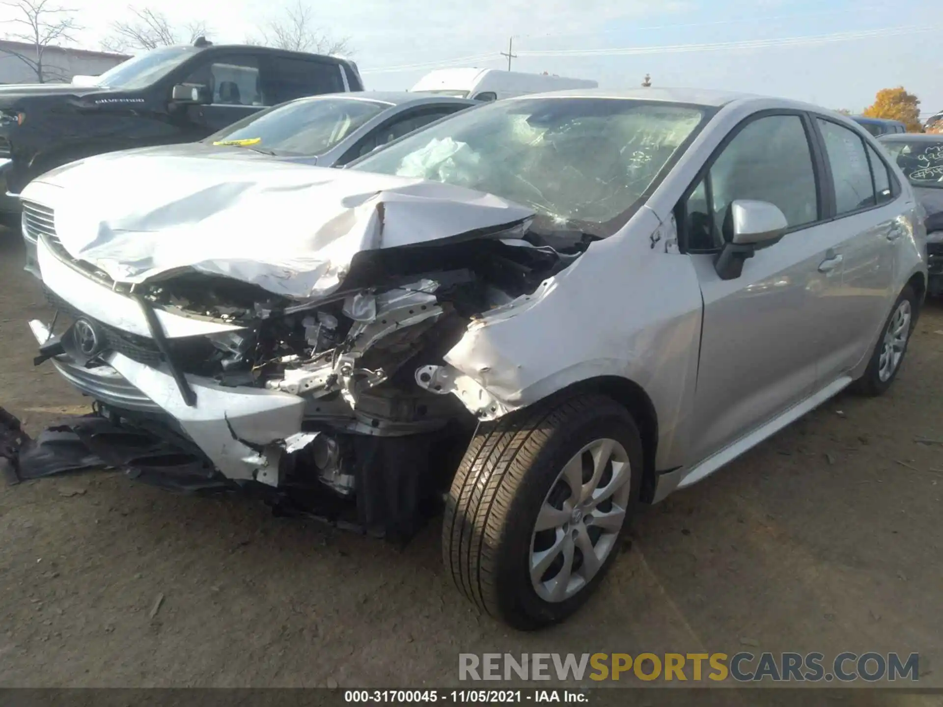 2 Photograph of a damaged car 5YFEPMAE5MP220054 TOYOTA COROLLA 2021