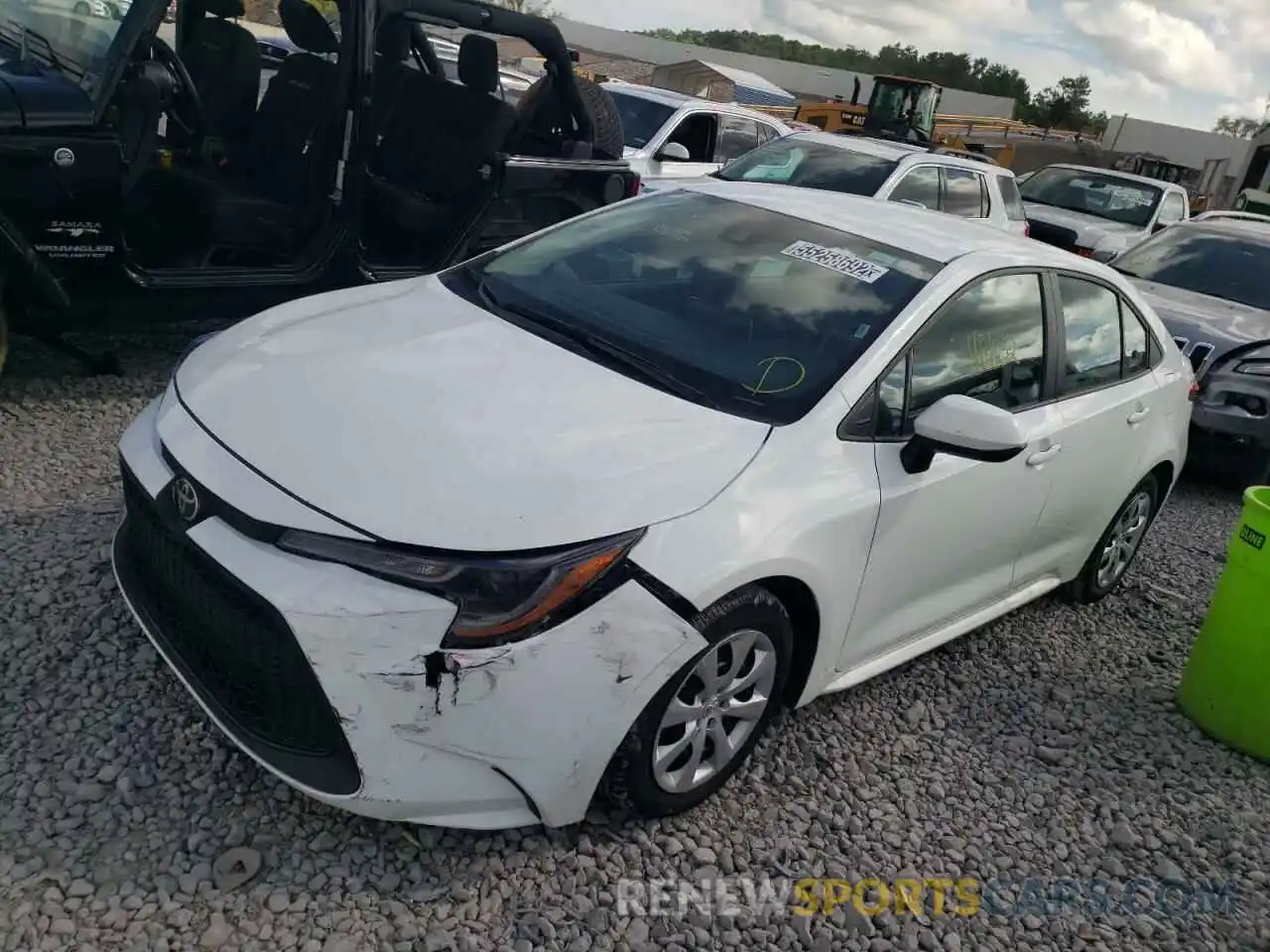 2 Photograph of a damaged car 5YFEPMAE5MP223973 TOYOTA COROLLA 2021