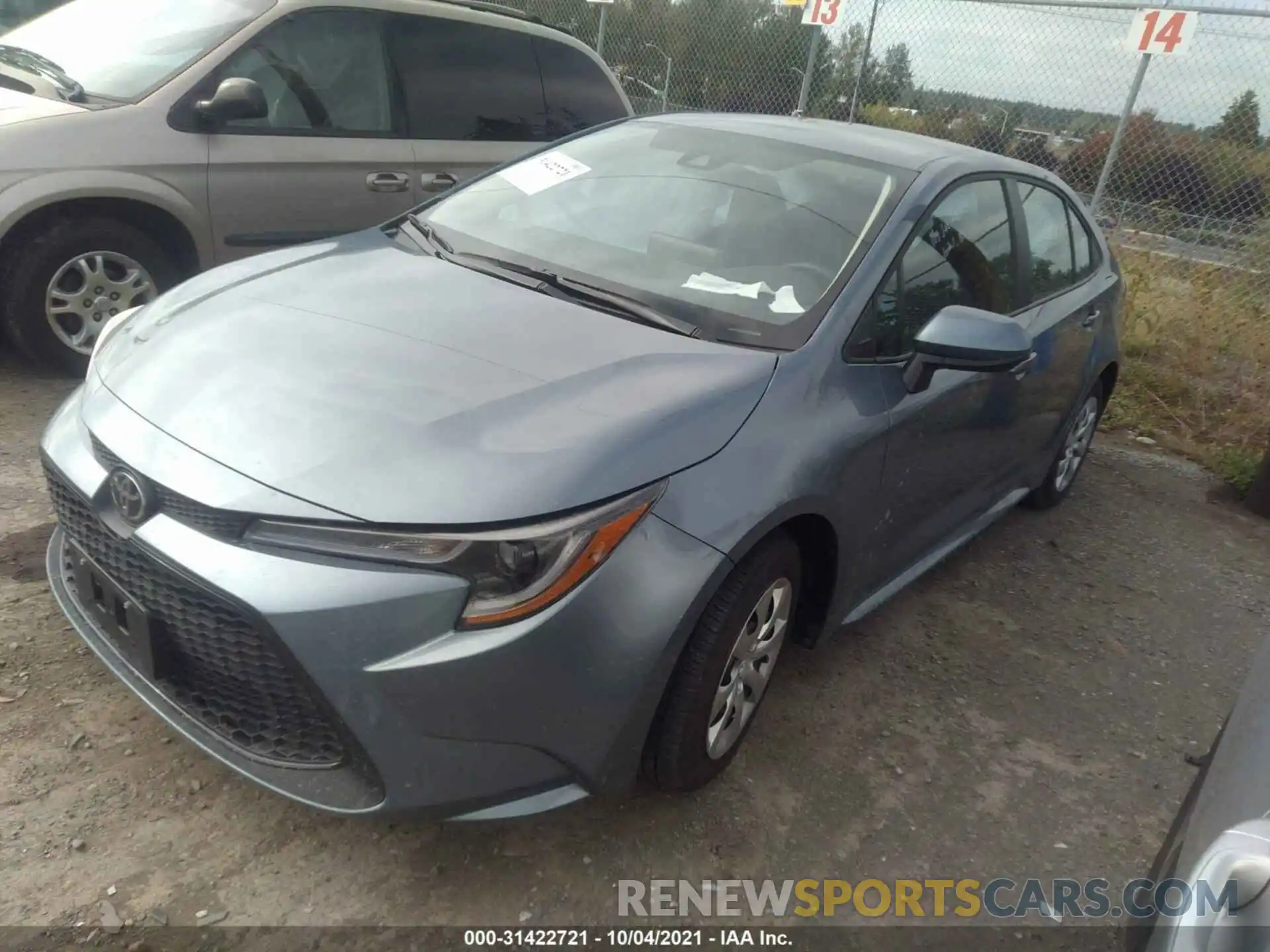 2 Photograph of a damaged car 5YFEPMAE5MP224864 TOYOTA COROLLA 2021