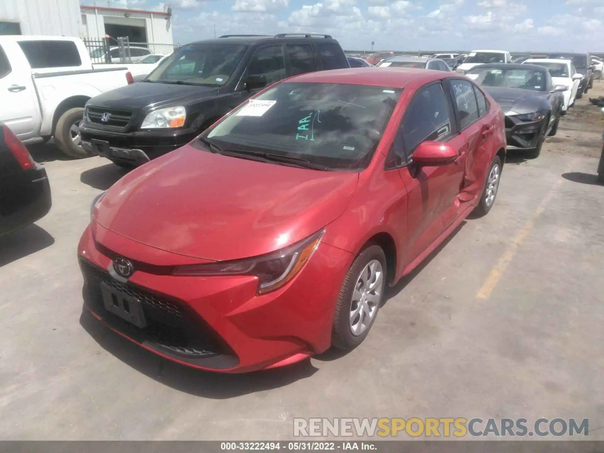 2 Photograph of a damaged car 5YFEPMAE5MP238795 TOYOTA COROLLA 2021