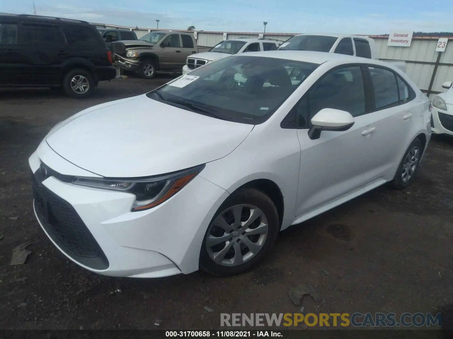 2 Photograph of a damaged car 5YFEPMAE5MP245262 TOYOTA COROLLA 2021